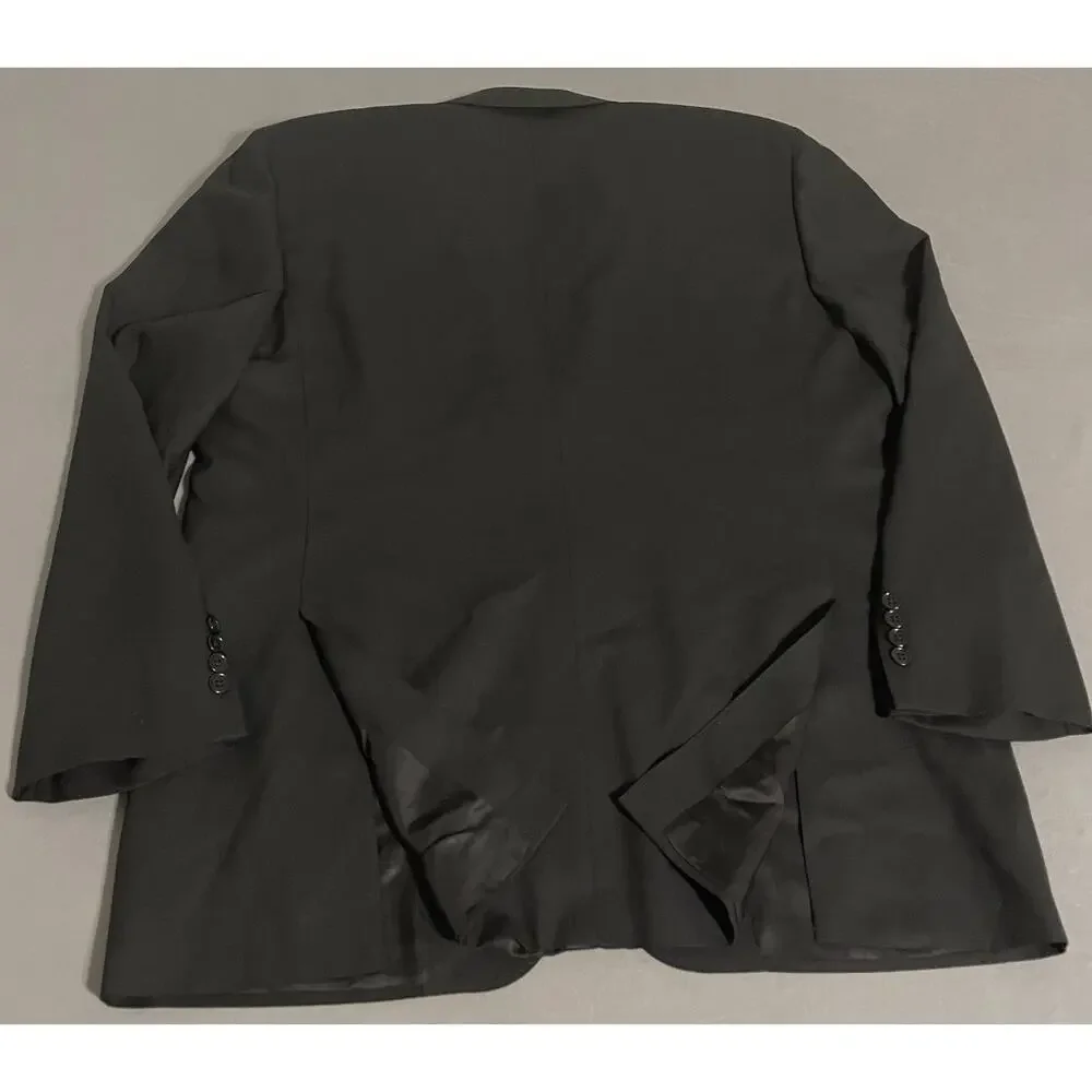 Canali Mens 40R Black Travel Water Resistant Blazer Sport Coat Italy
